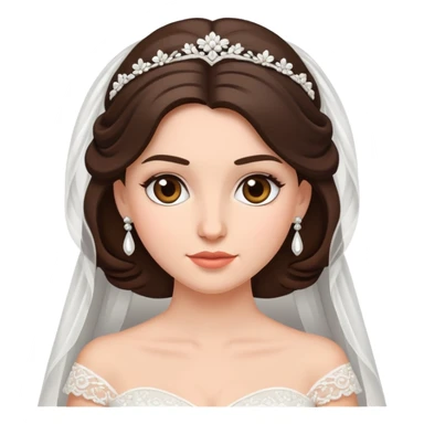  Brunette bride sticker