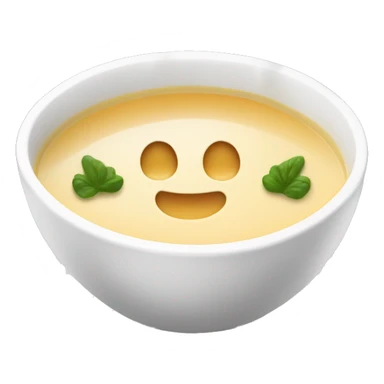 Warm soup with white bowl sticker
