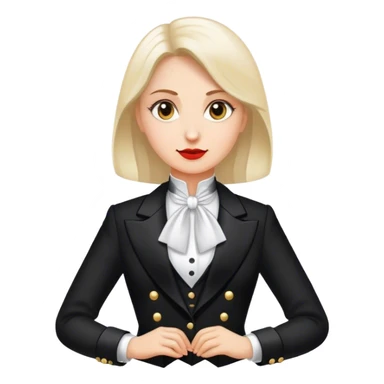 woman polish tailcoat politician sticker