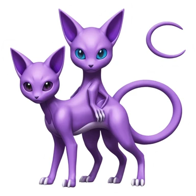 Miraidon-Genesect-Espeon-Mewtwo-Fakémon-hybrid-creature (full body)  sticker