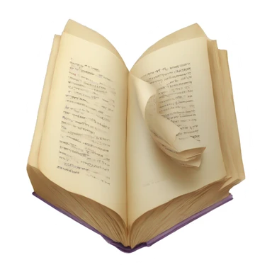 beautiful unfolded book sticker