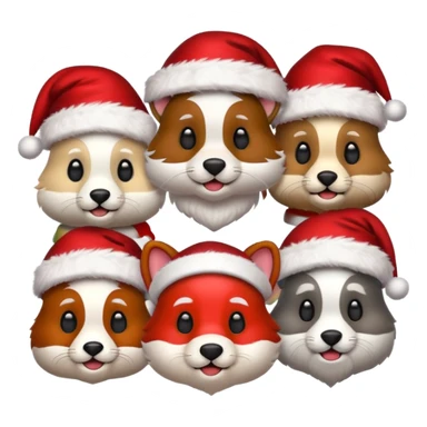 Christmas animals sticker