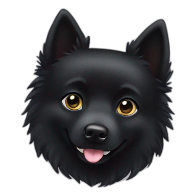 Black schipperke with only black hair sticker