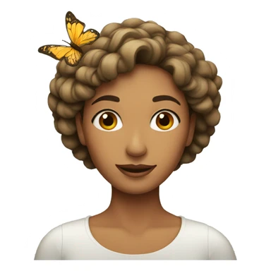 A woman with butterflies  sticker