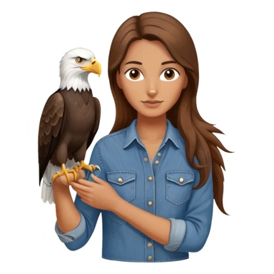 Country woman with bald eagle on her arm  sticker
