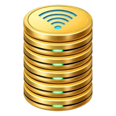 wifi coin stack sticker