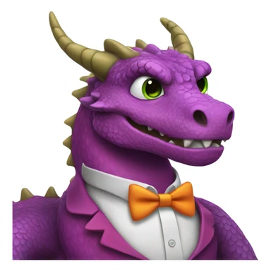 Dragon wearing a bow tie sticker