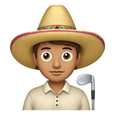 Golfer wearing a sombrero  sticker