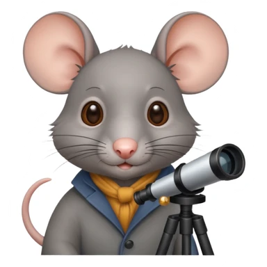 rat with telescope  sticker