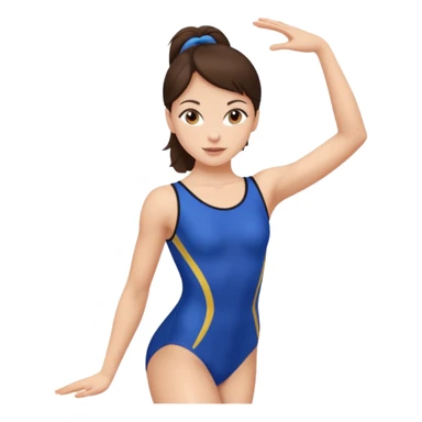 Fille brune à la peau clair qui fait de la pôle dance sticker