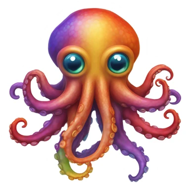 rainbow kraken sticker