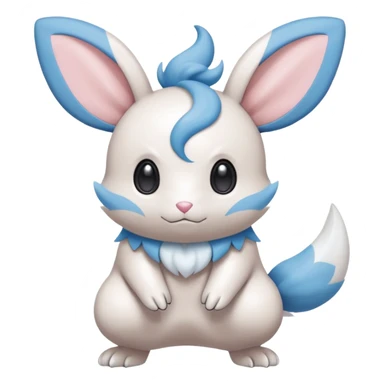 Minun-Pachirisu-Minccino-Pokémon-fusion, full body sticker