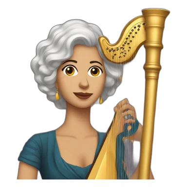 yolanda kondanassis the harpist sticker