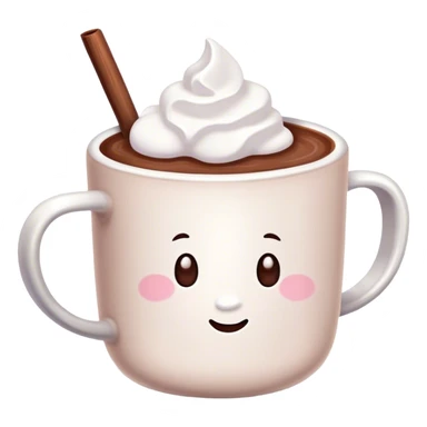 Hot cocoa with marshmallows  sticker