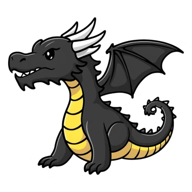 Minecraft black dragon head sticker
