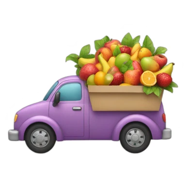 delivery-car-with-fruit-bouquet sticker