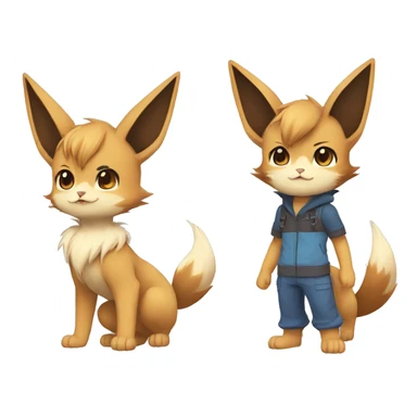 Catboy-Chibi-Sona-Eevee-Fakémon full body sticker