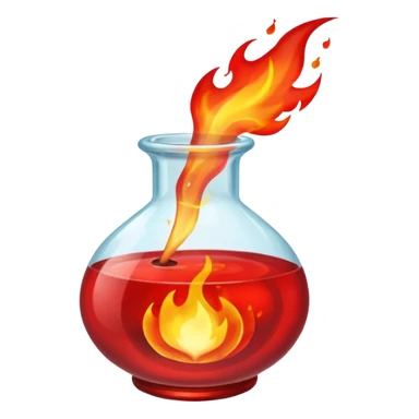Red health potion, fire sticker