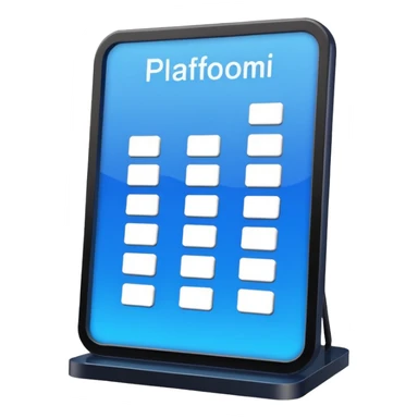 Platform Board – blue text display. sticker