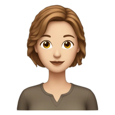 white woman with brown hair and two cats sticker