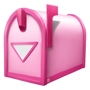 Pink Christmas mail box  sticker