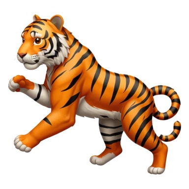 High resolution of a runnig tigar sticker