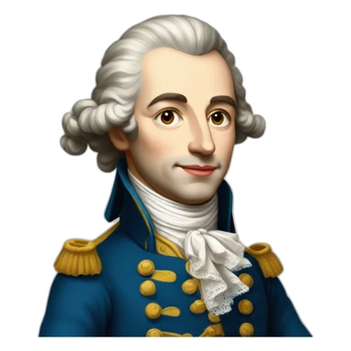 eighteenth-century French aristocrat looking like a liliputian sticker