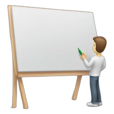 Man writing on a marker board sticker