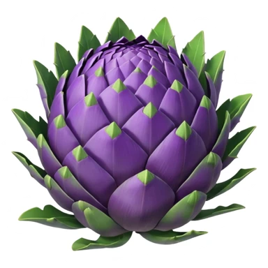 un carciofo viola e verde sticker