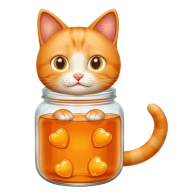 Jelly jar cat sticker