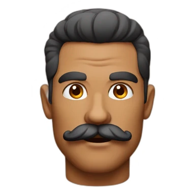 Muscle mustache expressive Cuban man sticker