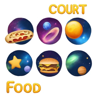 galaxy food court logo sticker