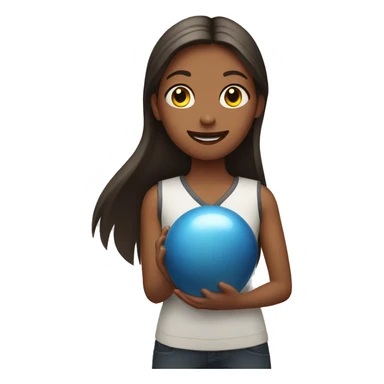 Girl bowling sticker