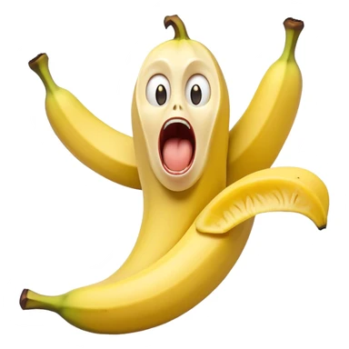 Scary banana screaming sticker