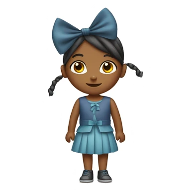 Little York girl with a bow sticker