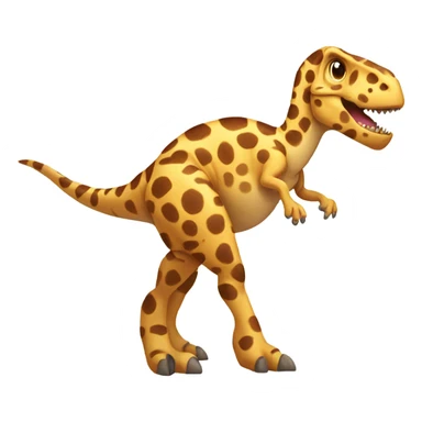 Cute animated T. rex with spots of a giraffe  sticker