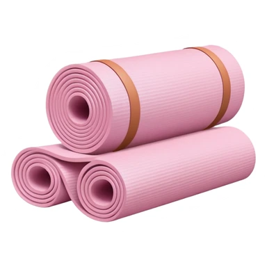 light pink rolled yoga mat  sticker