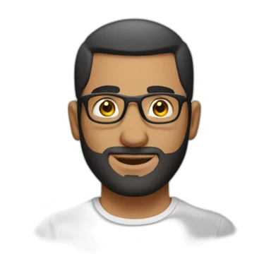 arabic guys with fade haircut and glasses sticker