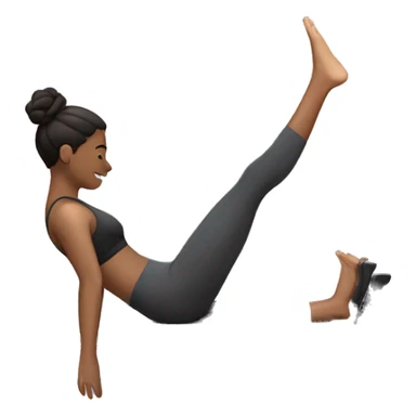 Person (no gender) doing pilates reformer sticker