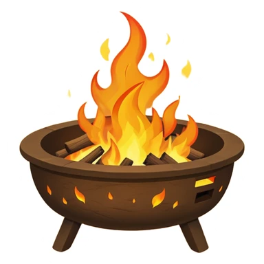 firepit with flames sticker