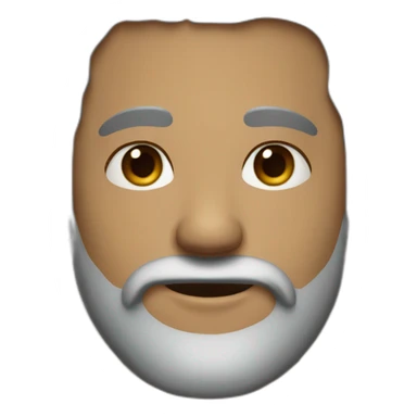 man with beard with grey streaks sticker