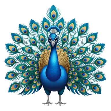 Pastel blue peacock  sticker