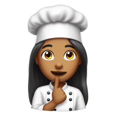 Girl saying okay chefs kiss sticker