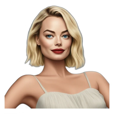 Margot Robbie leaned back sticker