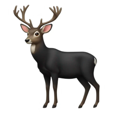 deer in a black shirt sticker