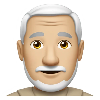 A middle-aged white male friar, sporting a grizzled look, with buzz-cut black hair and a pronounced square jaw. sticker