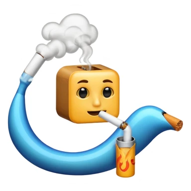 wave smoking a cigarette sticker