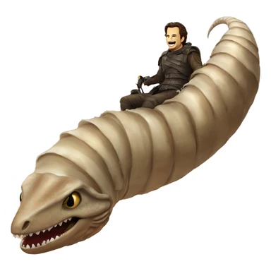 paul atreides riding sandworm sticker
