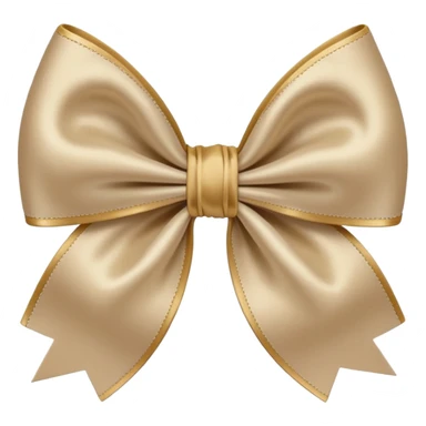 Beige bow sticker