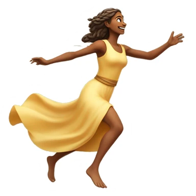 wheat harvest goddess, sprinting with large stride and arms outstretched sticker